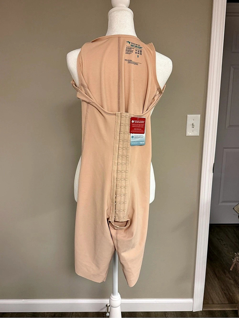 Marena Recovery Sleeveless Bodysuit - Short Length Nude Small